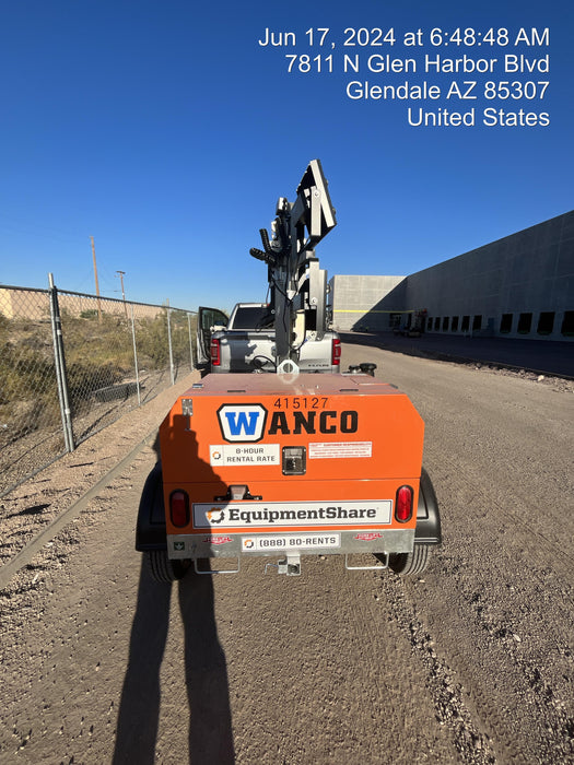 2024 Wanco WLTT-4MM4K Diesel, Deep Sea Controller, Shore Power Plug, Auto Start, (4) 350W LED Floodlights, 4kW Generator, 60 Gal Fuel Tank, 2" Ball, T3