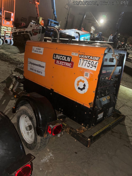 2021 Lincoln Electric Vantage 322 Vantage 322 Ready Pak 3 w/ Decals, ORANGE (includes trailer, cable rack, fender light kit) NO Telematics