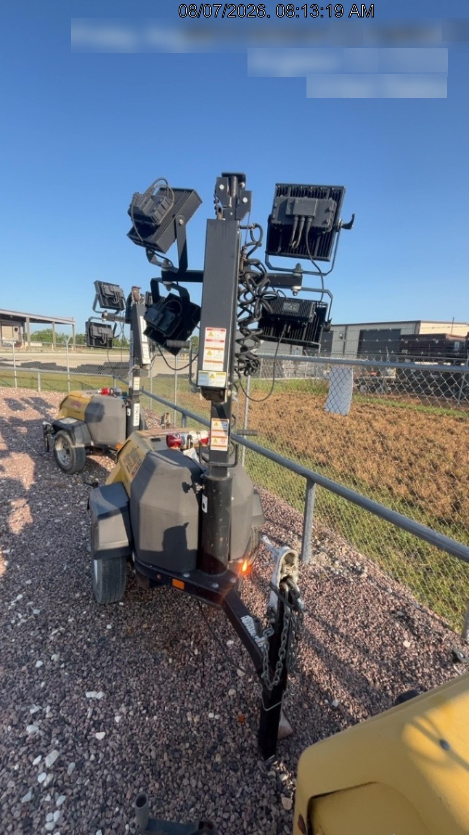 2021 Allmand NLV3GR (4) LED Light Fixture 350W, 23' Vertical Mast, 3kW Prime, Towable, Deep Sea L401, Leveling Jacks, Yanmar T4F 5.8hp