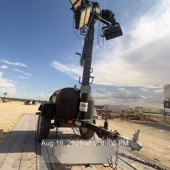 2021 Allmand NLV3GR (4) LED Light Fixture 350W, 23' Vertical Mast, 3kW Prime, Towable, Deep Sea L401, Leveling Jacks, Yanmar T4F 5.8hp