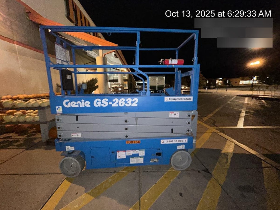 2020 Genie GS-2632 Solid NM Tires, Folding Rails with Half-Height Swing Gate, Beacon