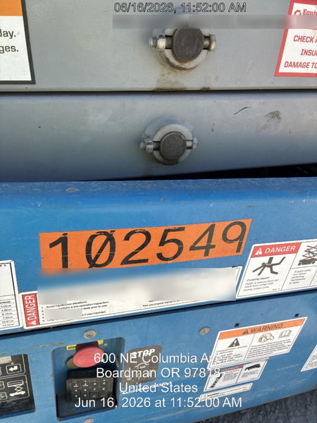 2020 Genie GS-1930 Solid Non Marking Tires, Beacon, Folding rails with half height swing gate, 800W Inverter