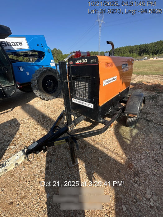 2022 Lincoln Electric LE400 Kubota V1505, Trlr, Cable Rack, Light Kit, ES Decals, T3