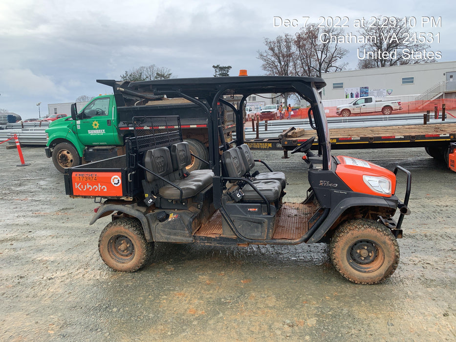 2021 Kubota RTV-X1140W-H Plastic Canopy, Windshield Acrylic Clear, LED Strobe Light, Wire Harness Kit, Back up Alarm
