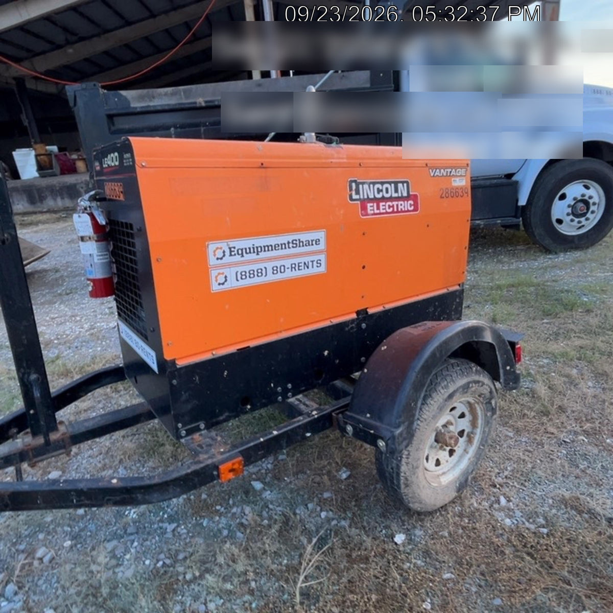 2022 Lincoln Electric LE400 Kubota V1505, Trlr, Cable Rack, Light Kit, ES Decals, T3