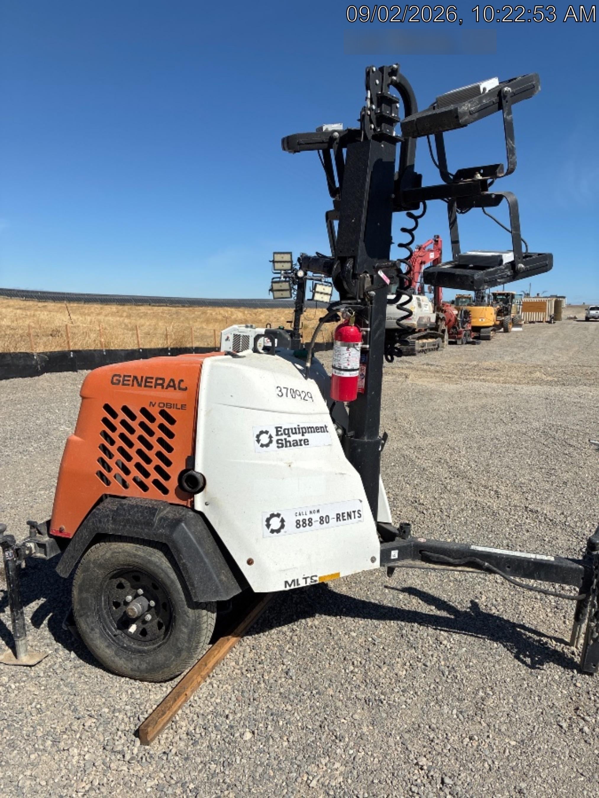 2023 Generac MLT2 Diesel, Flex Switch 120V Input, Powerzone Controller, 
(4) 320W LED Lights, 4kW Generator, 39.9 Gal Fuel Tank, 2" Ball, T3