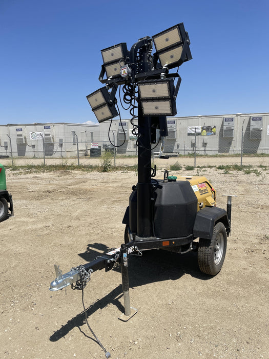 2022 Allmand NLV3GR (4) LED Light Fixture 350W, 23' Vertical Mast, 3kW Prime, Towable, ES Decals, T3