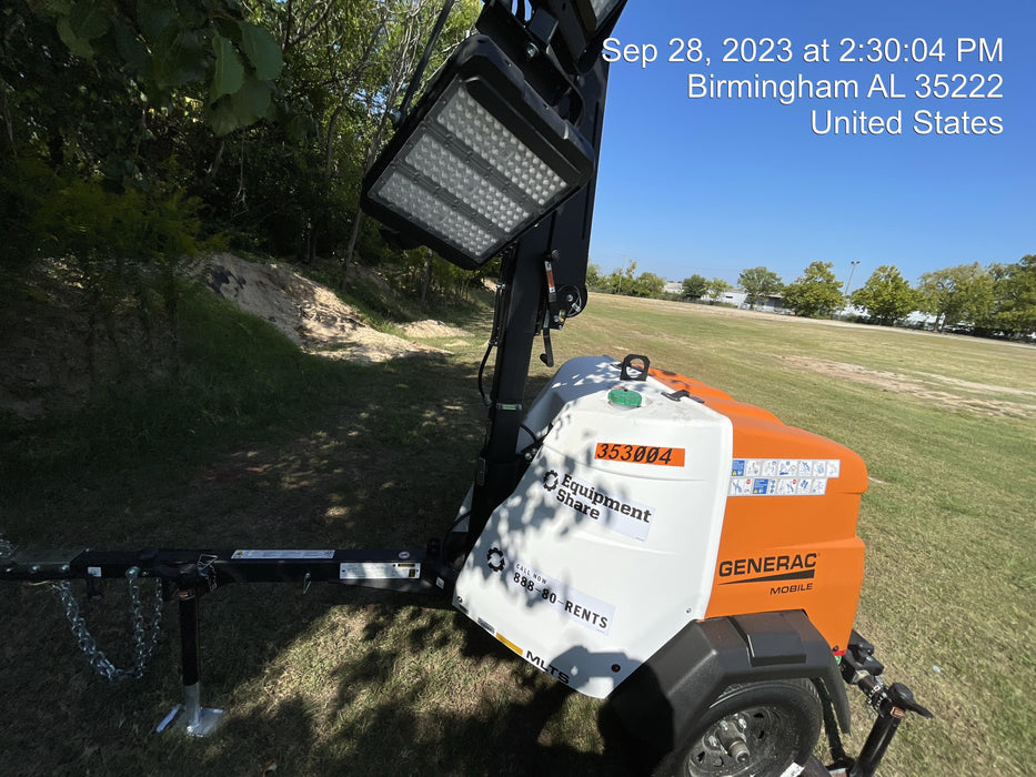 2023 Generac MLT2 Diesel, Flex Switch 120V Input, Powerzone Controller, (4) 320W LED Lights, 4kW Generator, 39.9 Gal Fuel Tank, 2" Ball, T3