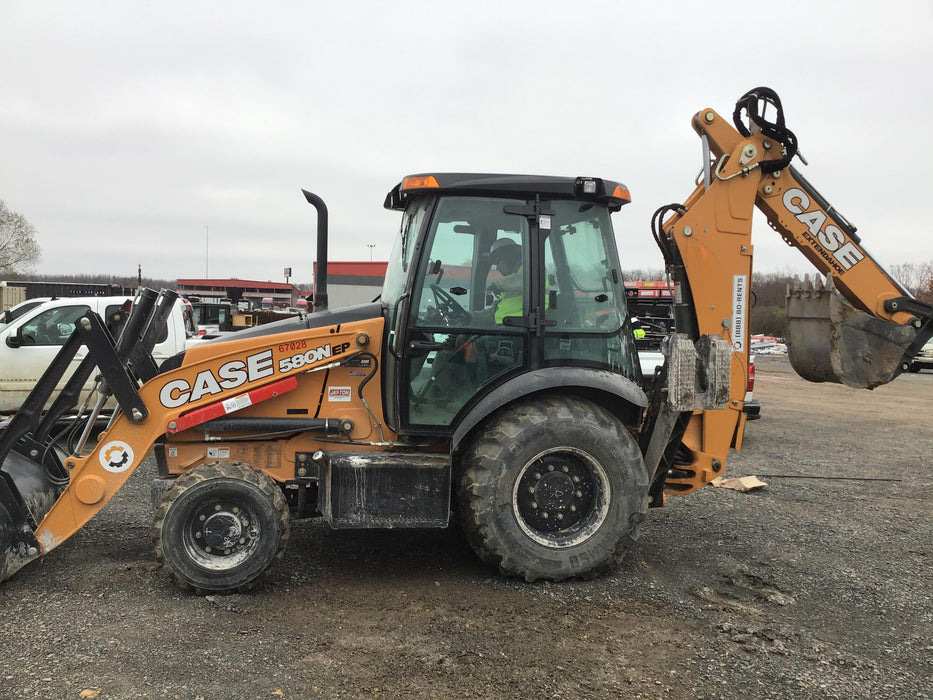 2020 Case 580N EP - Extendable Backhoe Cab/Heat/Air, 4WD, Extendable Stick, Pilot Controls, 2 Way Hydraulics, Ride Control, TAG Manual QC