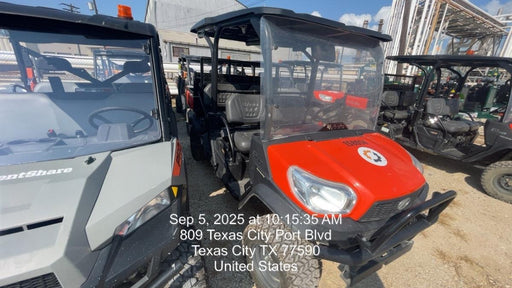 2021 Kubota RTV-X1140W-H Plastic Canopy, Windshield Acrylic Clear, LED Strobe Light, Wire Harness Kit, Back up Alarm