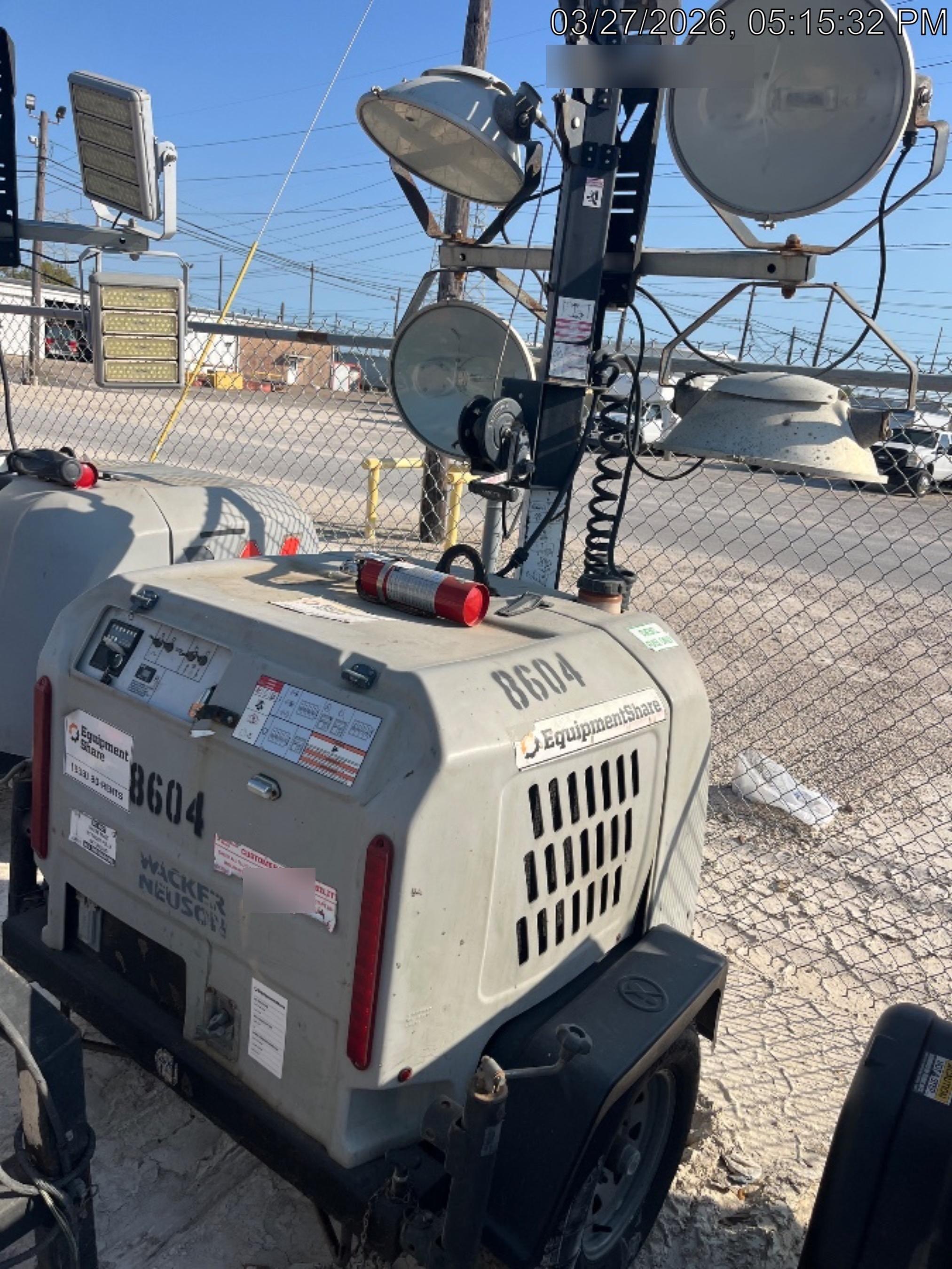 2018 Wacker Neuson LTV6L-MH Wacker Neuson LTV6L Towable Light Tower