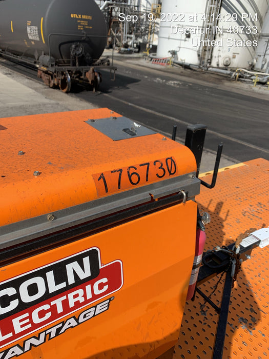 2021 Lincoln Electric Vantage 322 Vantage 322 Ready Pak 3 w/ Decals, ORANGE (includes trailer, cable rack, fender light kit) NO Telematics