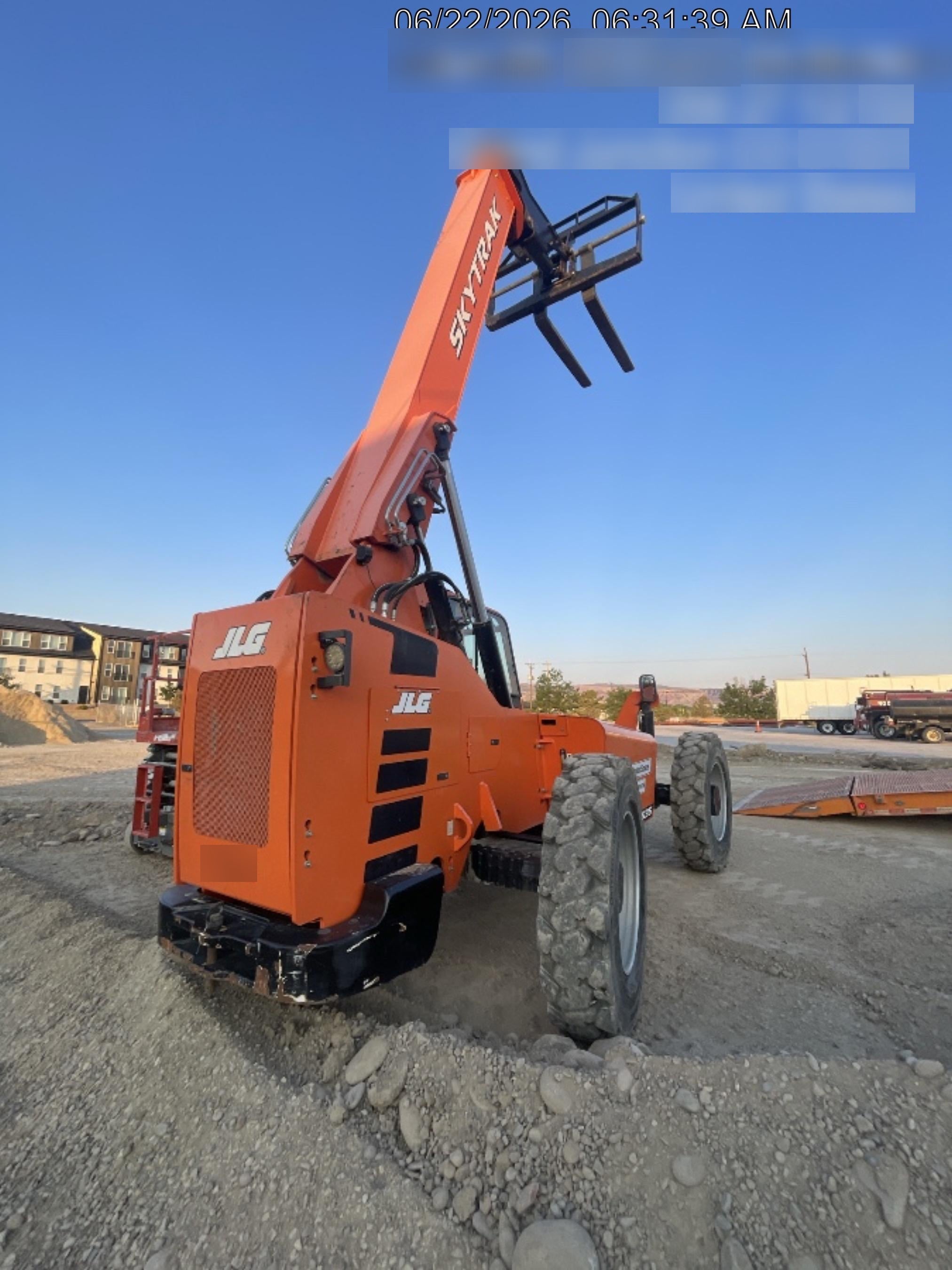 2019 Skytrak 6036 Cab/Heat/Air, Solid Tires, LED Work Lights, Beacon w/50" Carriage, 48" Pallet Forks