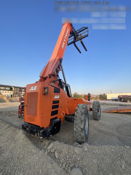 2019 Skytrak 6036 Cab/Heat/Air, Solid Tires, LED Work Lights, Beacon w/50" Carriage, 48" Pallet Forks