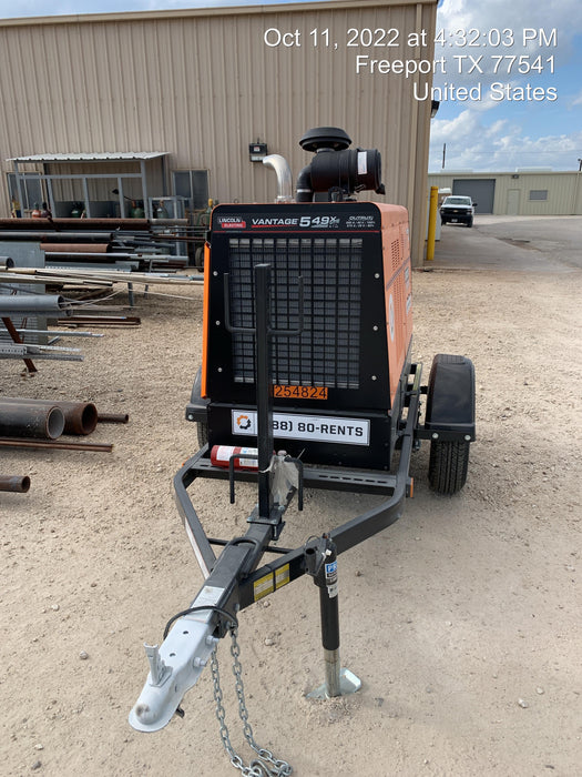 2022 Lincoln Electric Vantage 549X Crosslink Technology, Trailer Mounted, ES Decals, T3