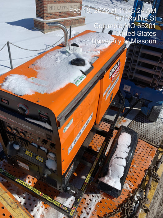 2021 Lincoln Electric Vantage 322 Vantage 322 Ready Pak 3 w/ Decals, ORANGE (includes trailer, cable rack, fender light kit) NO Telematics