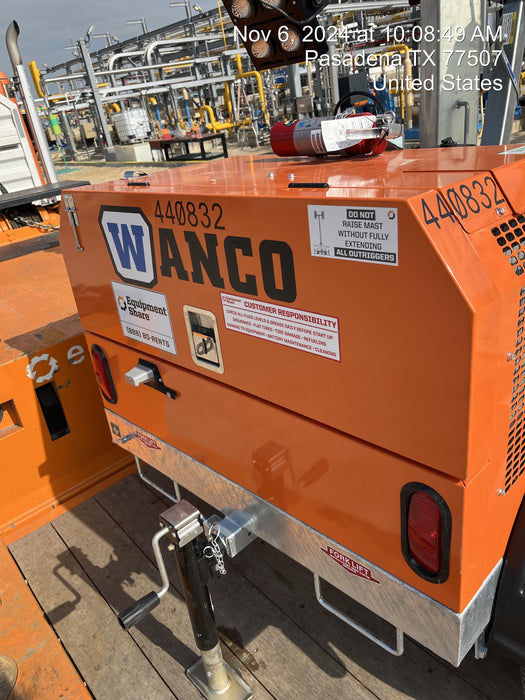 2024 Wanco WLTT-4MM4K Diesel, Deep Sea Controller, Shore Power Plug, Auto Start, (4) 350W LED Floodlights, 4kW Generator, 60 Gal Fuel Tank, 2" Ball, T3