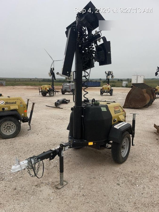 2022 Allmand NLV3GR (4) LED Light Fixture 350W, 23' Vertical Mast, 3kW Prime, Towable, ES Decals, T3