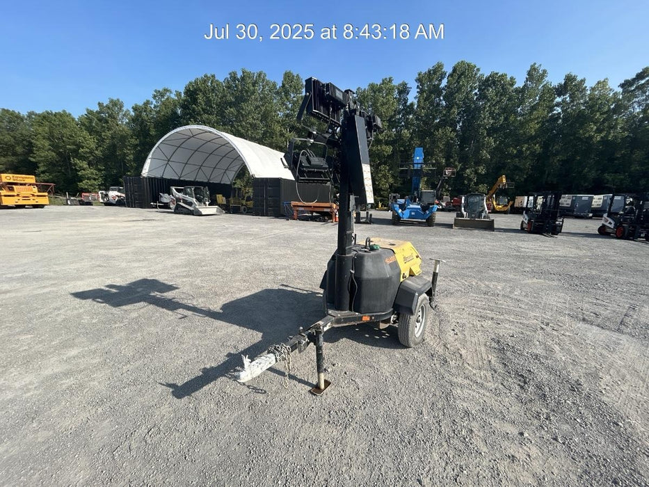 2022 Allmand NLV3GR (4) LED Light Fixture 350W, 23' Vertical Mast, 3kW Prime, Towable, ES Decals, T3