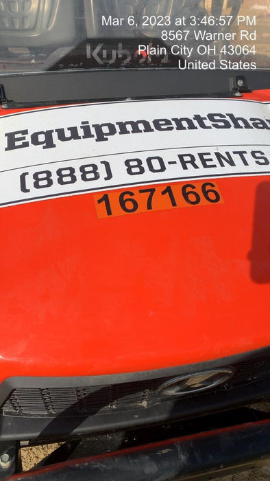 2022 Kubota RTV-X1140W-H Plastic Canopy, Windshield Acrylic Clear, LED Strobe Light, Wire Harness Kit, Back up Alarm