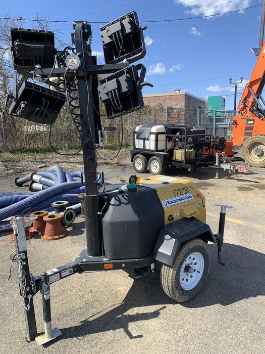 2021 Allmand NLV3GR (4) LED Light Fixture 350W, 23' Vertical Mast, 3kW Prime, Towable, Deep Sea L401, Leveling Jacks, Yanmar T4F 5.8hp