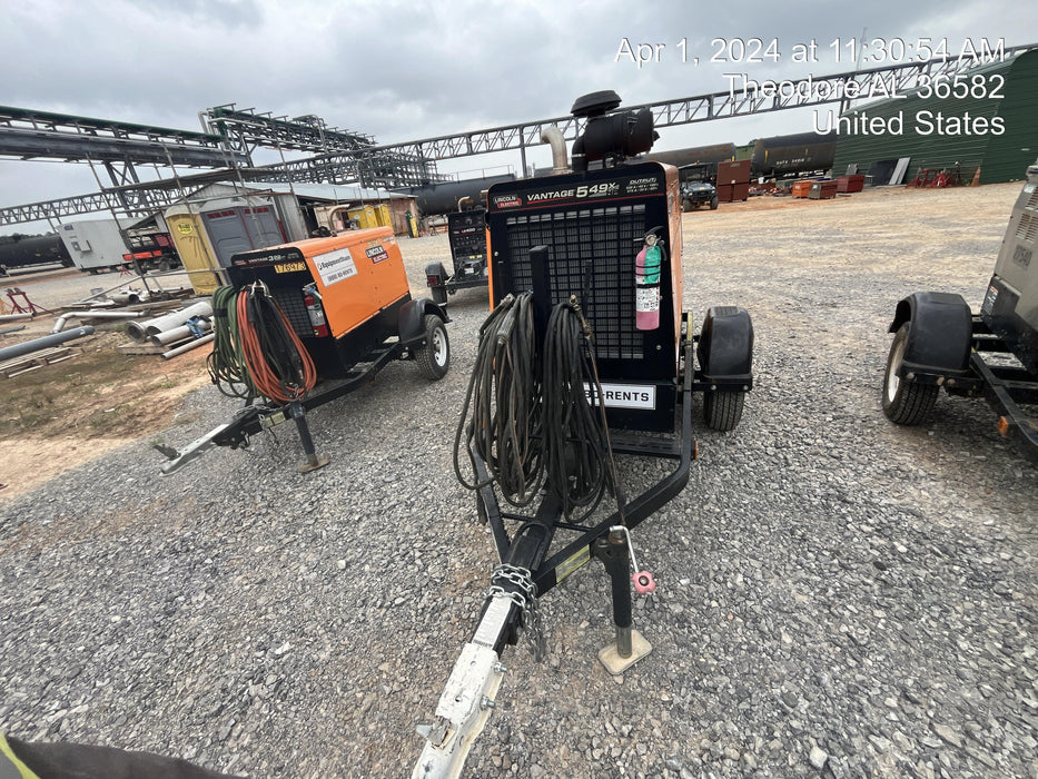 2021 Lincoln Electric Vantage 549X Ready Pak 3, ORANGE (includes trailer, cable rack, fender light kit)