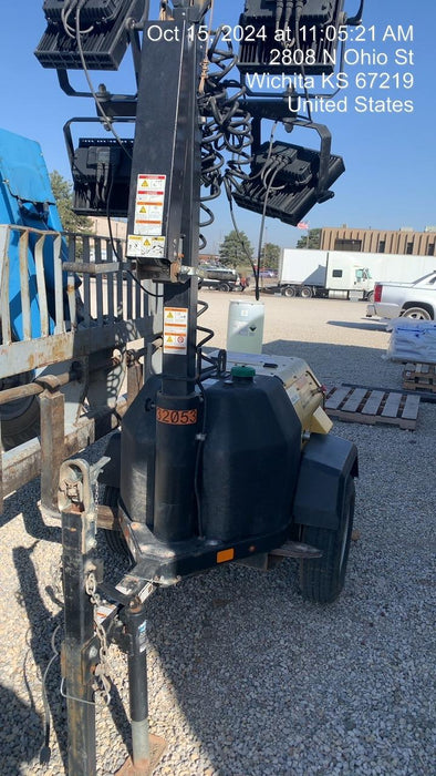 2022 Allmand NLV3GR (4) LED Light Fixture 350W, 23' Vertical Mast, 3kW Prime, Towable, Deep Sea L401, Leveling Jacks, Yanmar T4F 5.8hp