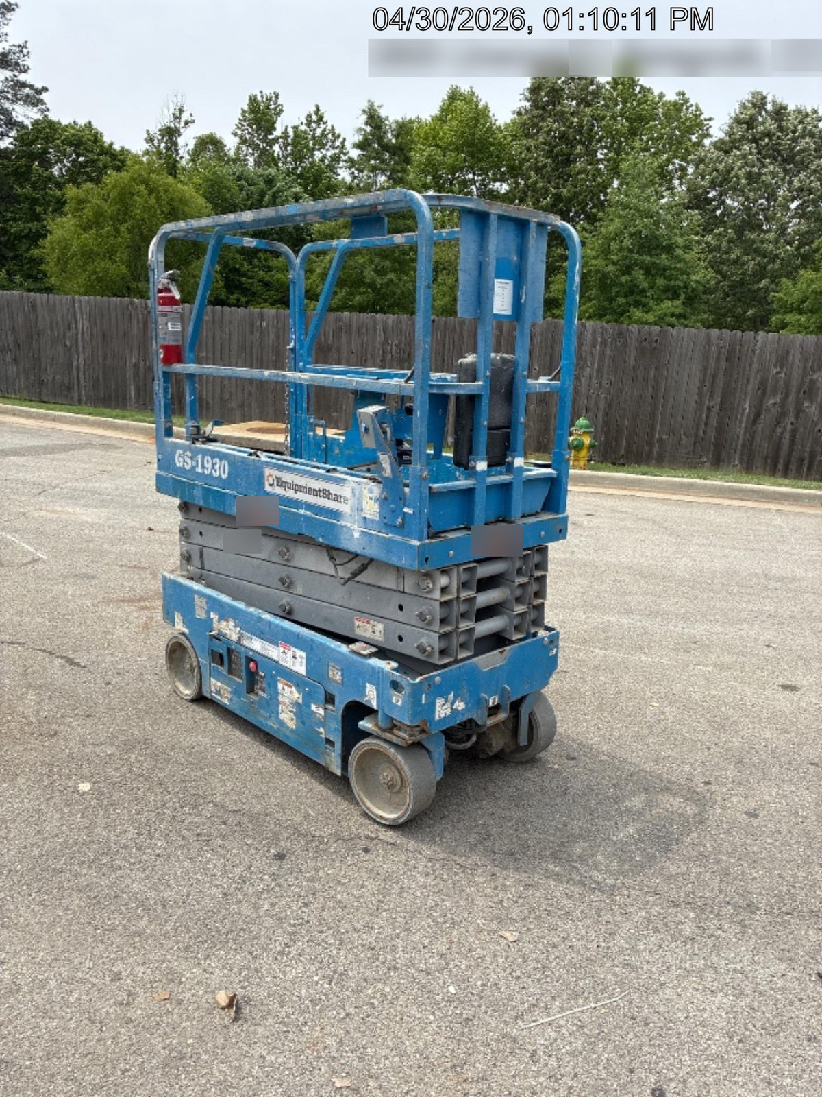 2019 Genie GS-1930 Fixed rails with chain Entry