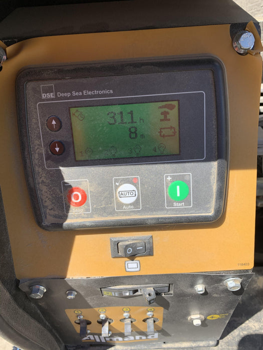 2020 Allmand NLV3GR (4) LED Light Fixture 350W, 23' Vertical Mast, 3kW Prime, Towable, Deep Sea L401, Leveling Jacks, Yanmar T4F 5.8hp