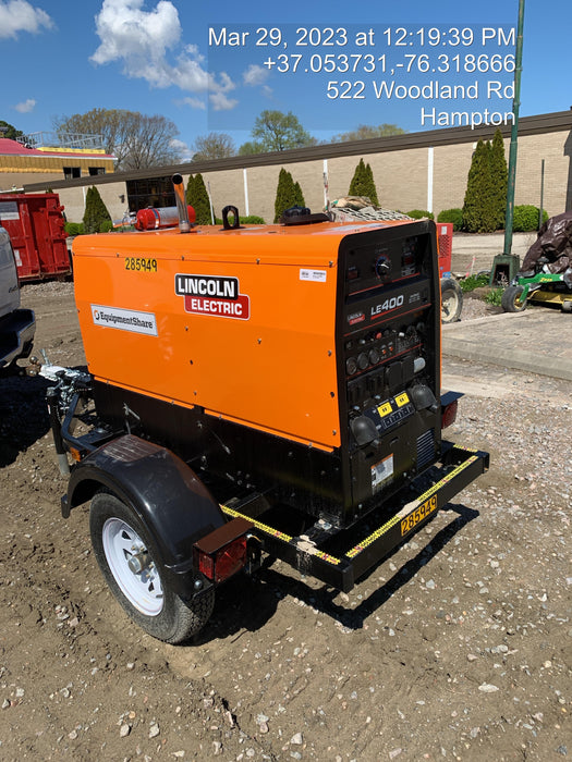 2022 Lincoln Electric LE400 Kubota V1505, Trlr, Cable Rack, Light Kit, ES Decals, T3