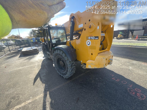 2019 JCB 510-56 Canopy, 74 HP, Solid Tires, STD Worklight, Beacon, Aux Hydraulics, Lifting Eye, Back up Alarm w/66" Carriage/60" Forks