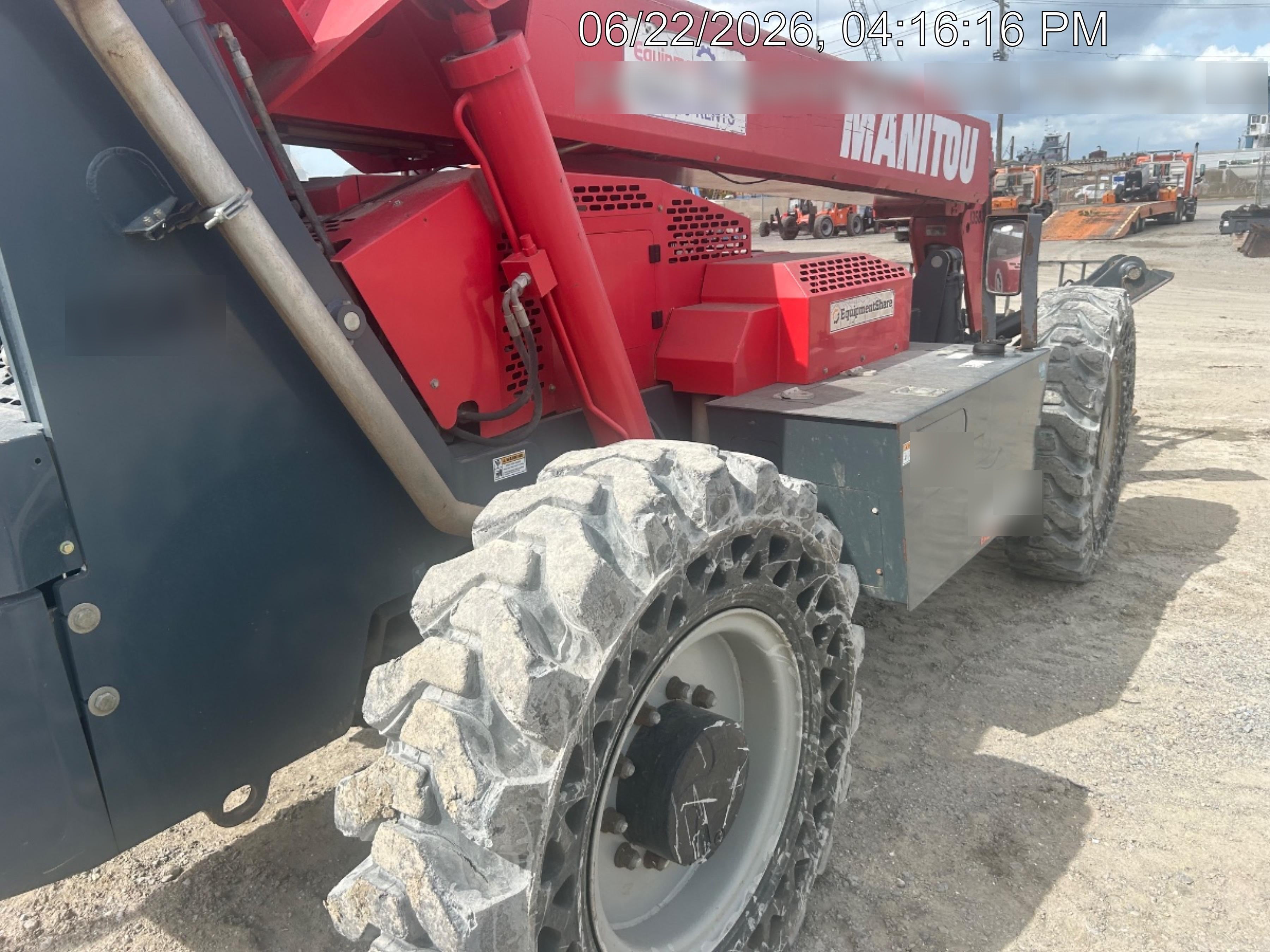 2018 Manitou MTA10055 MTA10055 - 74 HP T4, Canopy, Worklights/Strobe, Beacon, 66" Carriage, 60" Forks, Solid Tires, Lift Hook, Aux Hydraulics