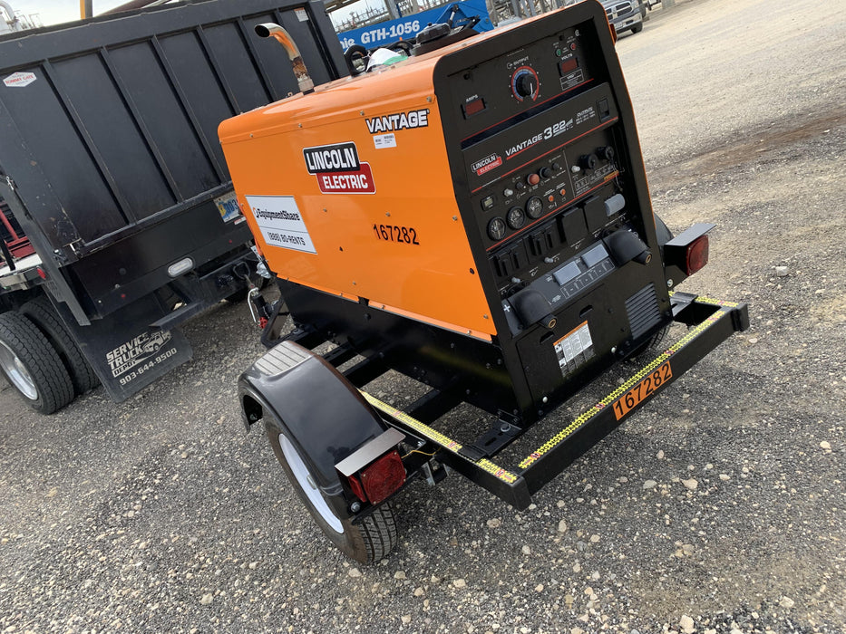 2021 Lincoln Electric Vantage 322 Vantage 322 Ready Pak 3 w/ Decals, ORANGE (includes trailer, cable rack, fender light kit) NO Telematics