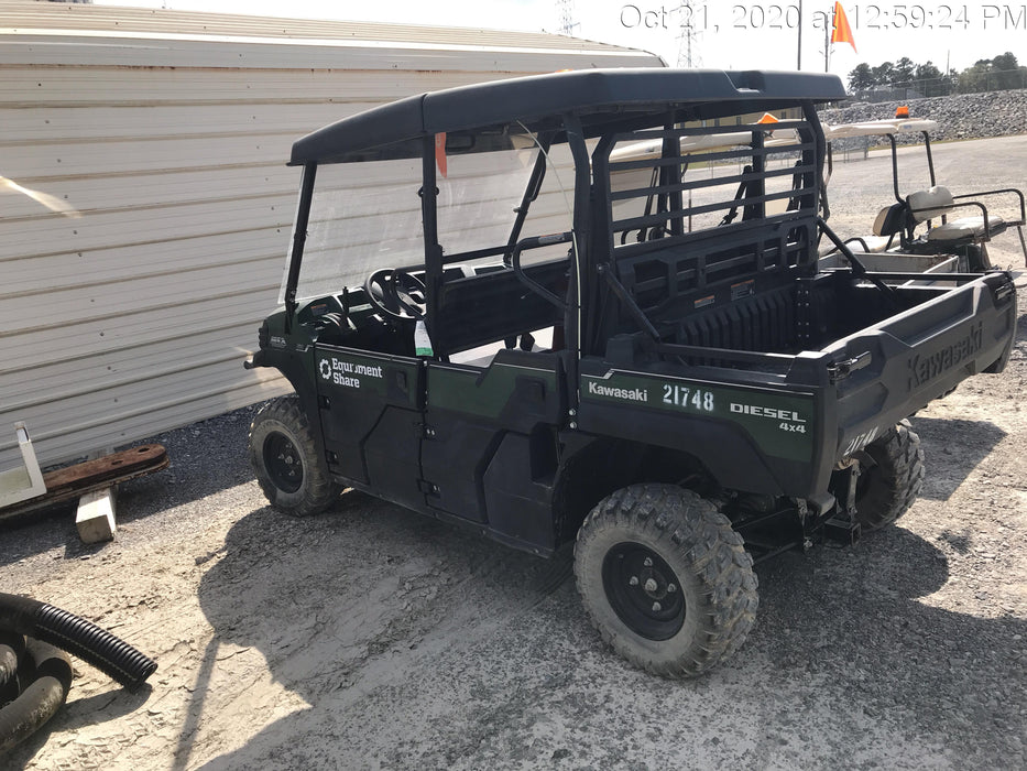 2019 Kawasaki Mule Kawasaki Mule 4x4 Diesel UTV w/Hard Top, Windshield, Beacon, Backup Alarm, ES Keypad/Hardware Installed