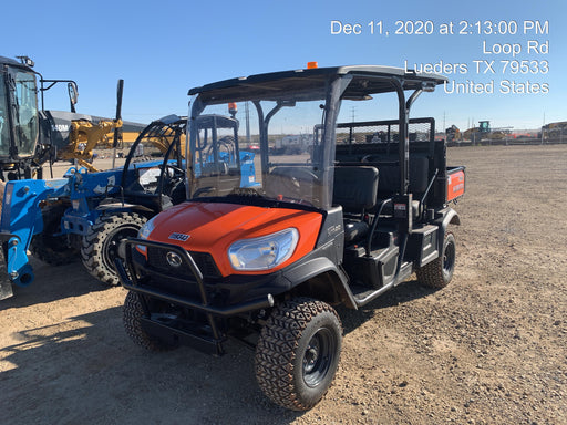 Kubota RTV-X1140W-H Canopy, 4-Seater, Diesel, Windshield Acrylic Clear, LED Strobe, Backup Alarm