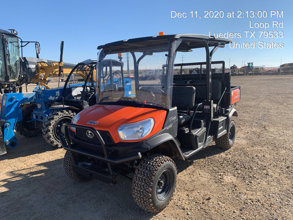 Kubota RTV-X1140W-H Canopy, 4-Seater, Diesel, Windshield Acrylic Clear, LED Strobe, Backup Alarm