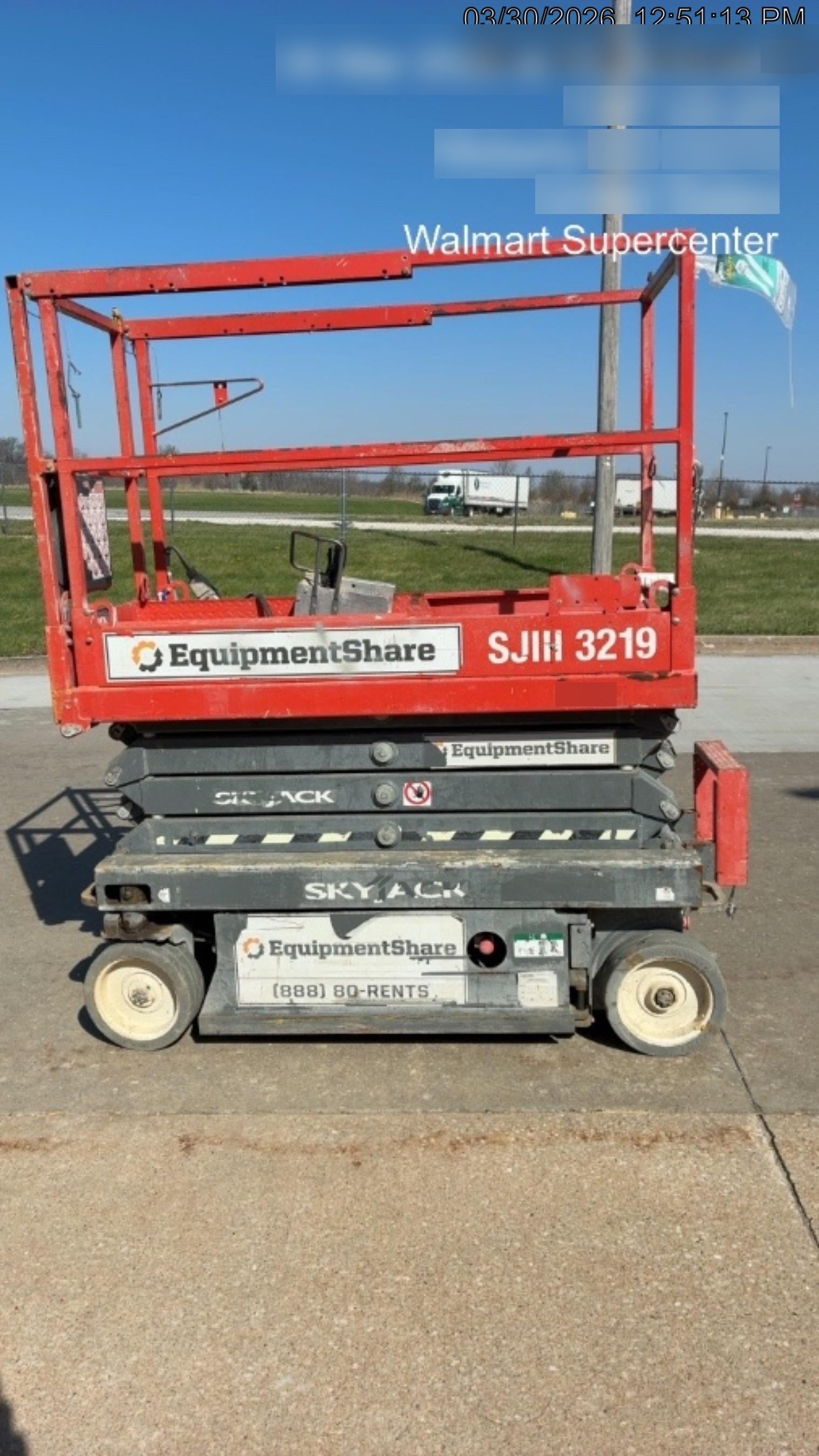 2019 Skyjack SJIII-3219 Standard Options, Trojan Batteries