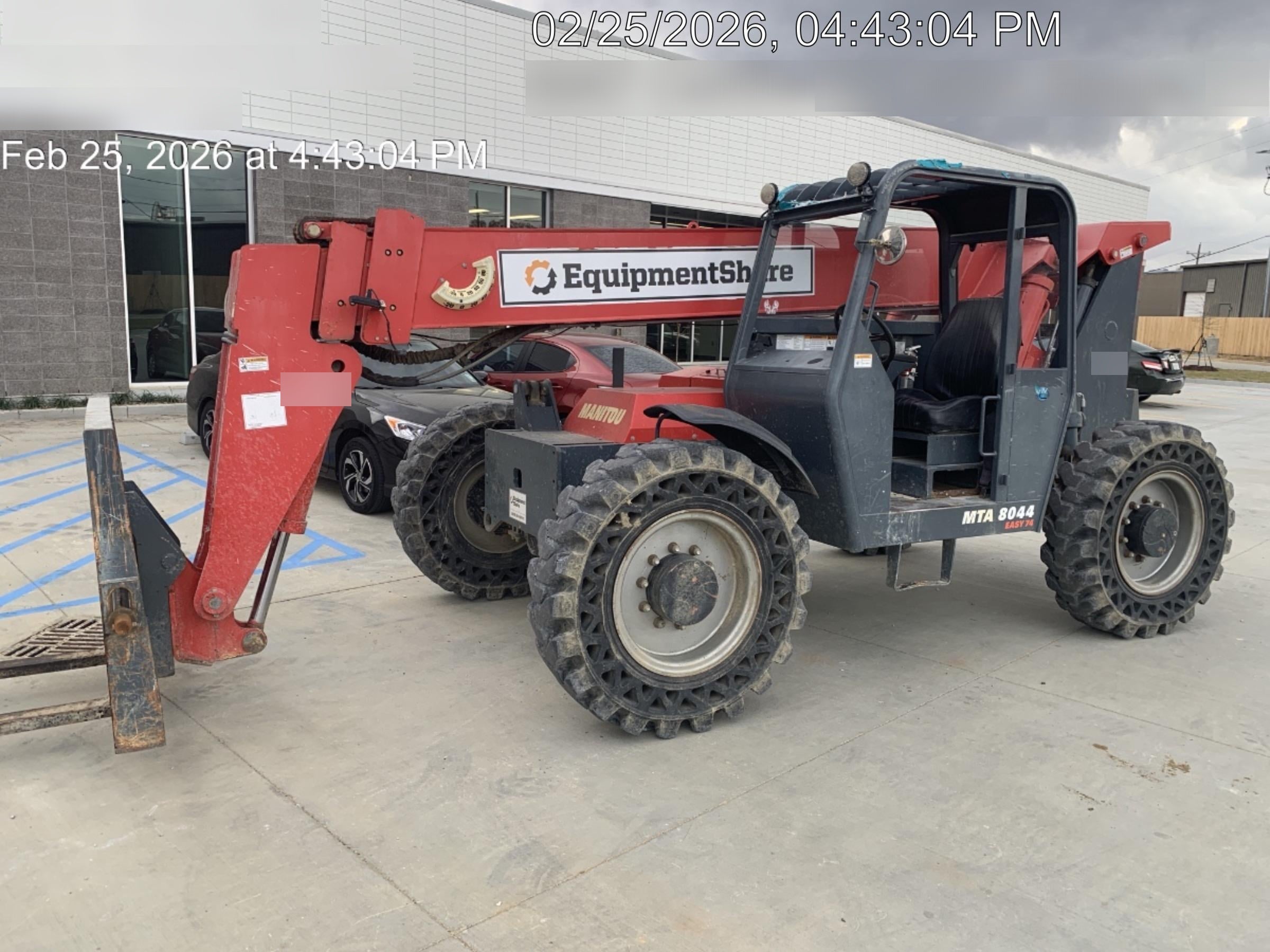 2018 Manitou MTA8044 MTA 8044 - 74 HP T4, Canopy, Worklights/Strobe, Beacon, 66" Carriage, 48" Forks, Solid Tires, Lift Hook, Aux Hydraulics