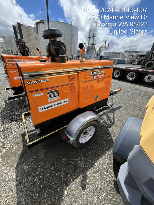 2022 Lincoln Electric Vantage 549X Crosslink Technology, Trailer Mounted, ES Decals, T3