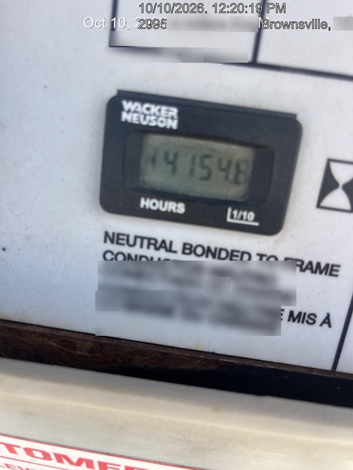 2019 Wacker Neuson LTV6L-MH Standard Options, ES Track Hardware, Fuel Level Sensor