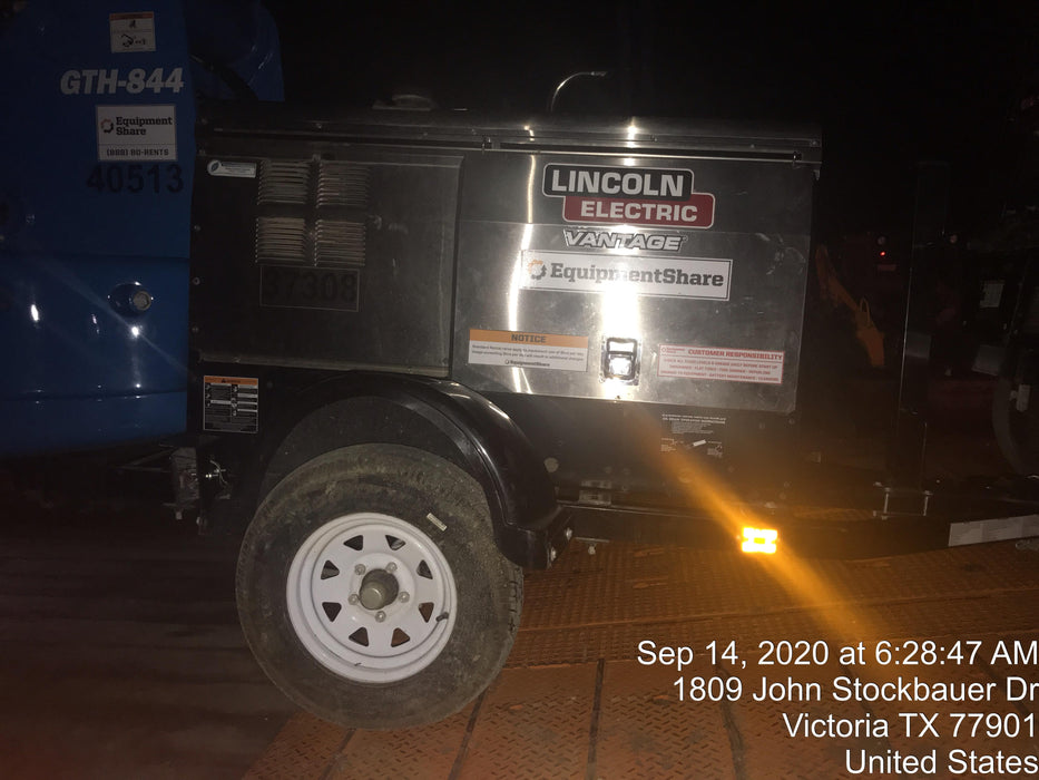 2019 Lincoln Electric Vantage 322 Ready-Pak 3, Two Wheel Trailer, Fender and Light Kit, Cable Rack