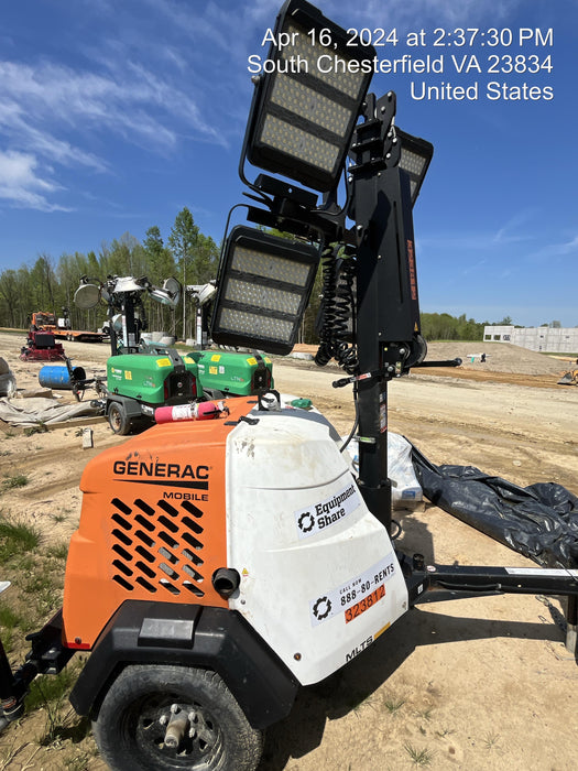 2023 Generac MLT2 Diesel, Flex Switch 120V Input, Powerzone Controller, (4) 320W LED Lights, 4kW Generator, 39.9 Gal Fuel Tank, 2" Ball, T3