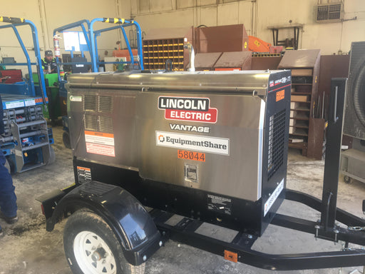 2019 Lincoln Electric Vantage 322 Welder Ready-Pak 3, Two wheel trailer, Fender and Light kit, Cable Rack
