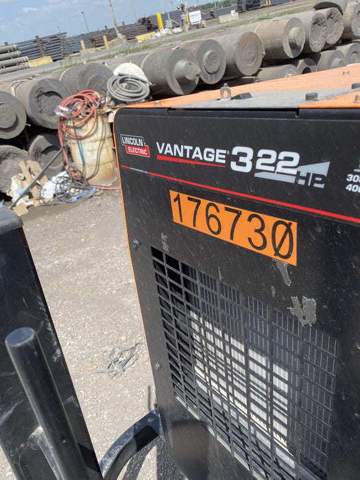 2021 Lincoln Electric Vantage 322 Vantage 322 Ready Pak 3 w/ Decals, ORANGE (includes trailer, cable rack, fender light kit) NO Telematics