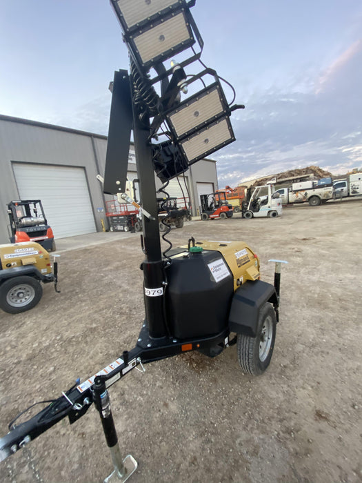2022 Allmand NLV3GR (4) LED Light Fixture 350W, 23' Vertical Mast, 3kW Prime, Towable, ES Decals, T3