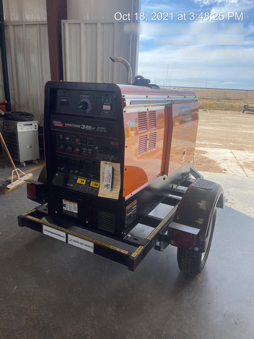 2021 Lincoln Electric Vantage 322 Vantage 322 Ready Pak 3 w/ Decals, ORANGE (includes trailer, cable rack, fender light kit) NO Telematics