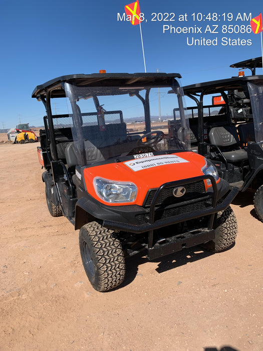 2022 Kubota RTV-X1140W-H Plastic Canopy, Windshield Acrylic Clear, LED Strobe Light, Wire Harness Kit, Back up Alarm