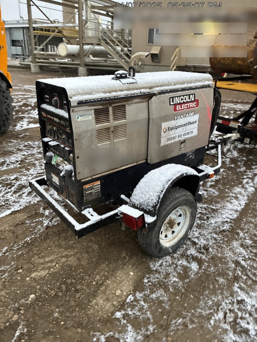 2019 Lincoln Electric Vantage 322 Welder Ready-Pak 3, Two wheel trailer, Fender and Light kit, Cable Rack