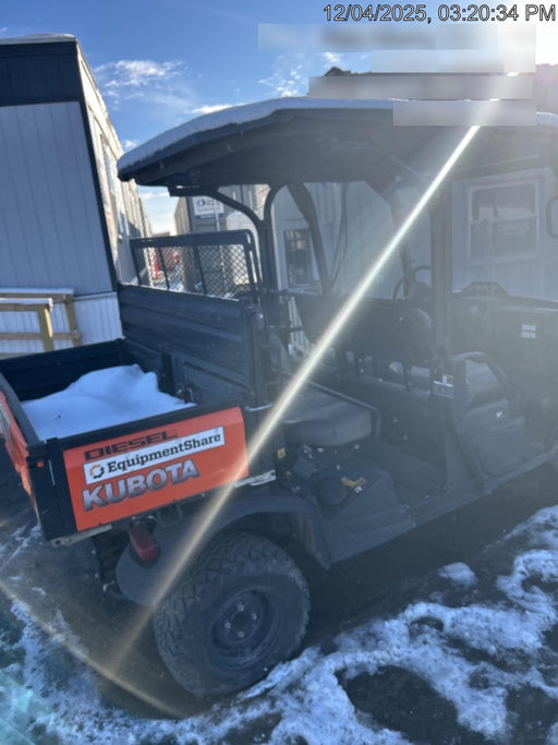 2019 Kubota RTV-X1140 4wd Utility Cart, LED Strobe, Windshield Tempered Glass, Plastic Canopy, Wire Harness Kit, Backup Alarm