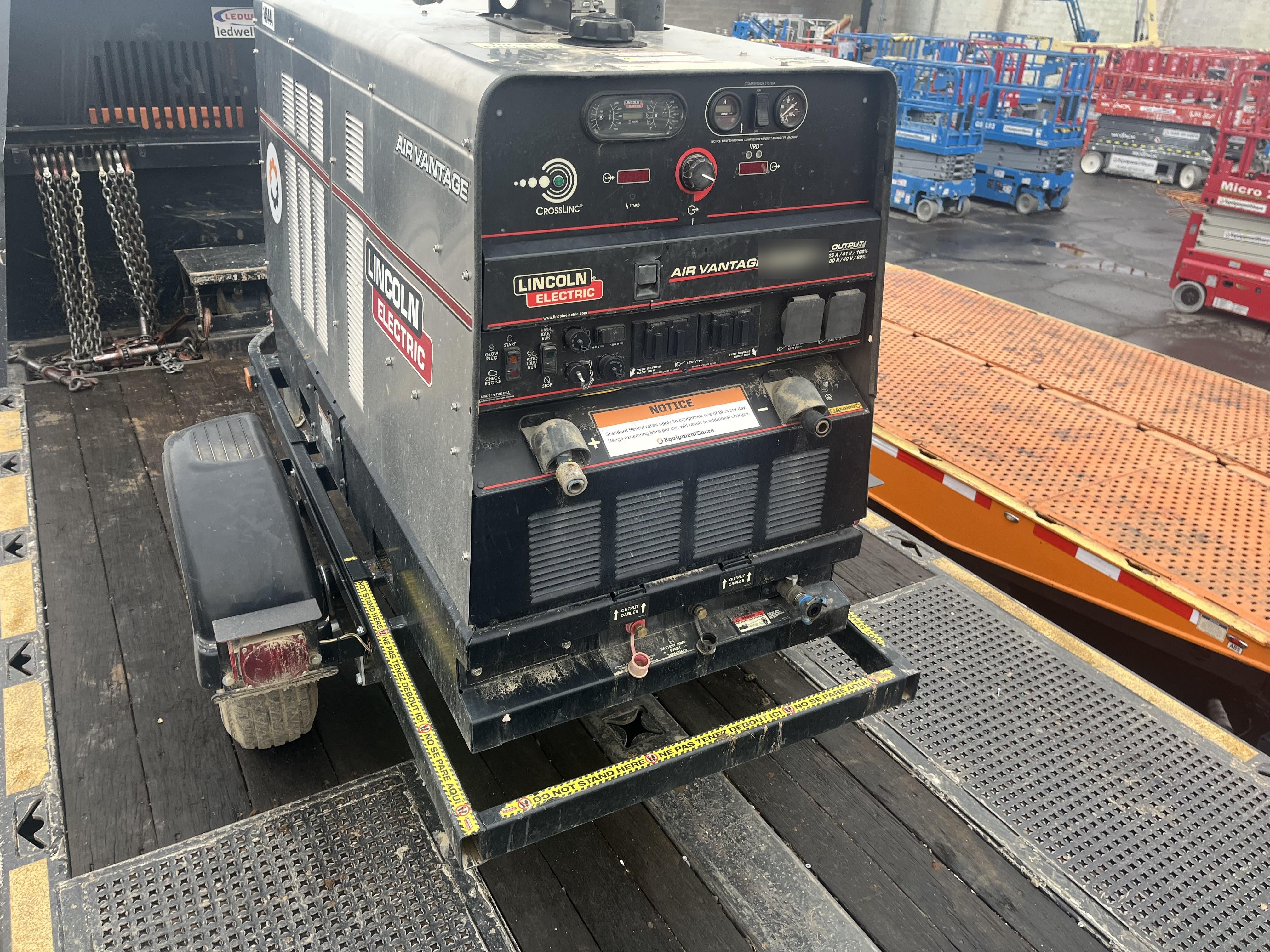 2021 Lincoln Electric Air Vantage 566 Air Vantage 566X Ready Pak 3 (includes trailer, cable rack, fender light kit); no telematics